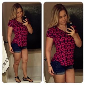 Market & Spruce (StitchFix) Elaine Ikat knot shirt